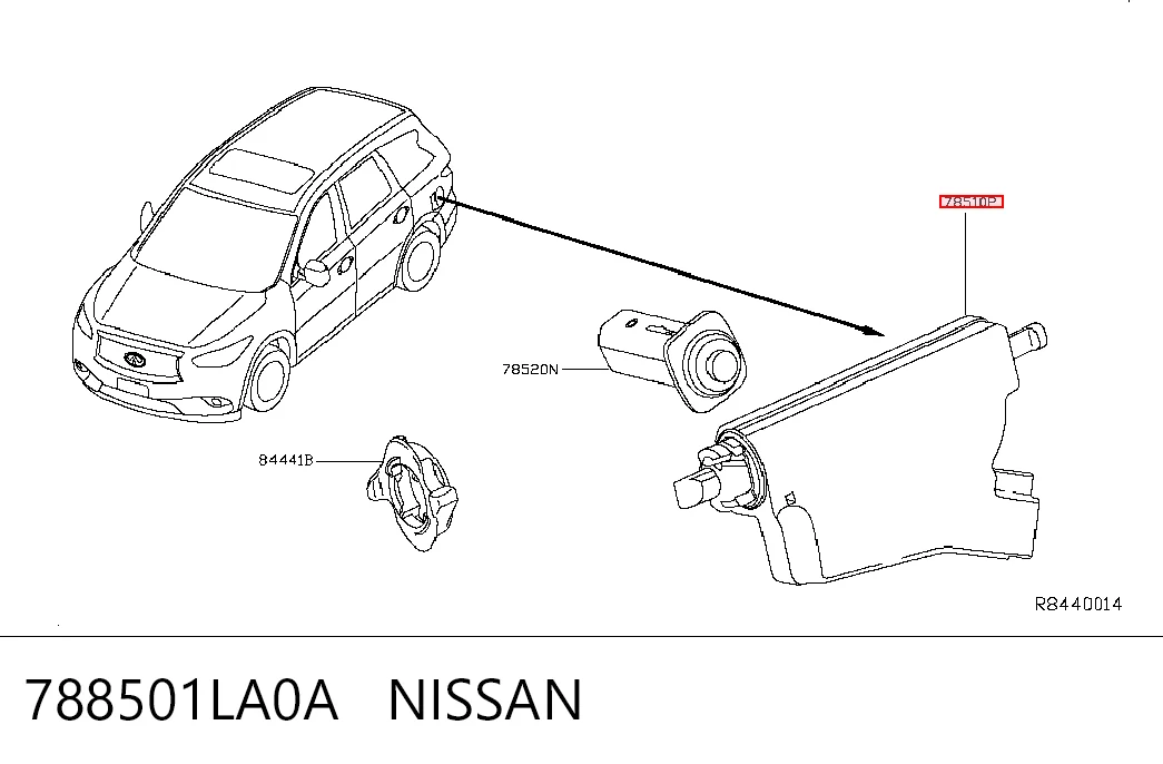 788501LA0A Nissan/Infiniti Мотор-привод открытия лючка бака