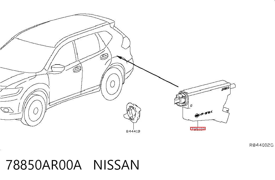 78850AR00A Nissan/Infiniti Мотор-привод открытия лючка бака