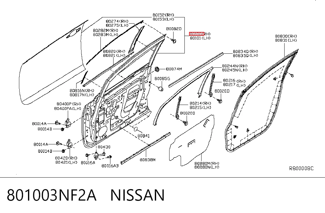 Дверь передняя правая Nissan LEAF I хэтчбек (ZE0U) (2012 - 2017) цена, от 254.81 USD