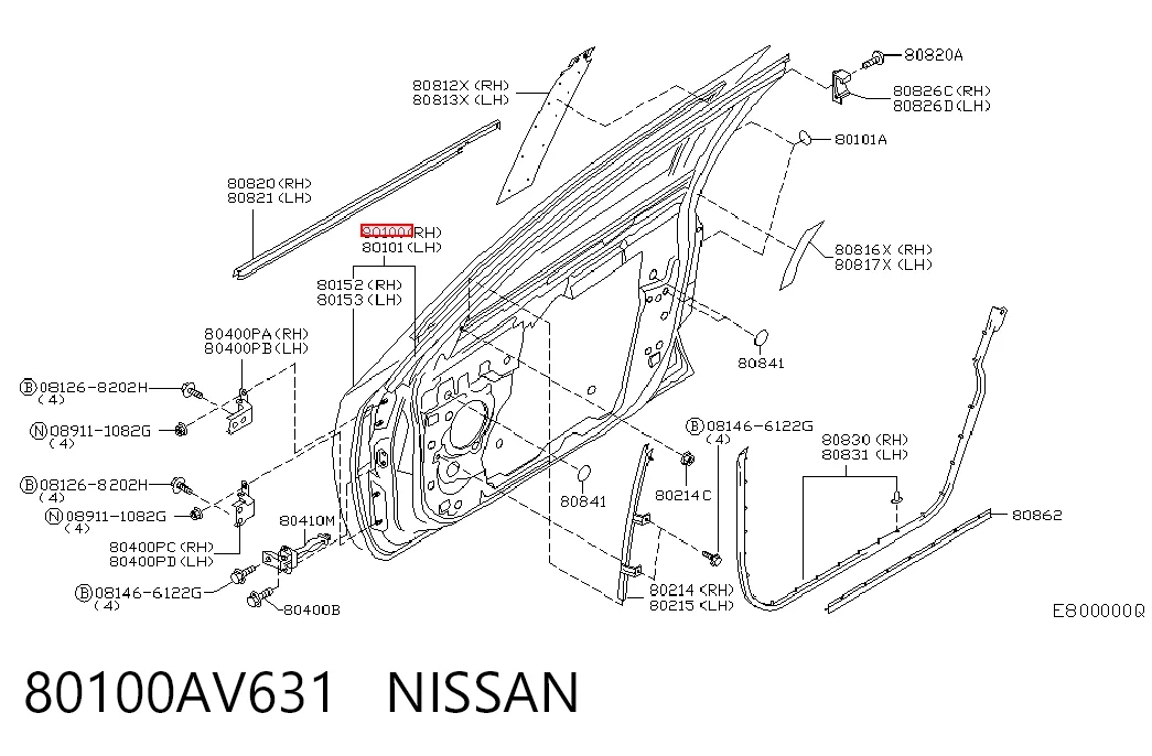 Дверь передняя правая на Nissan Primera  P12