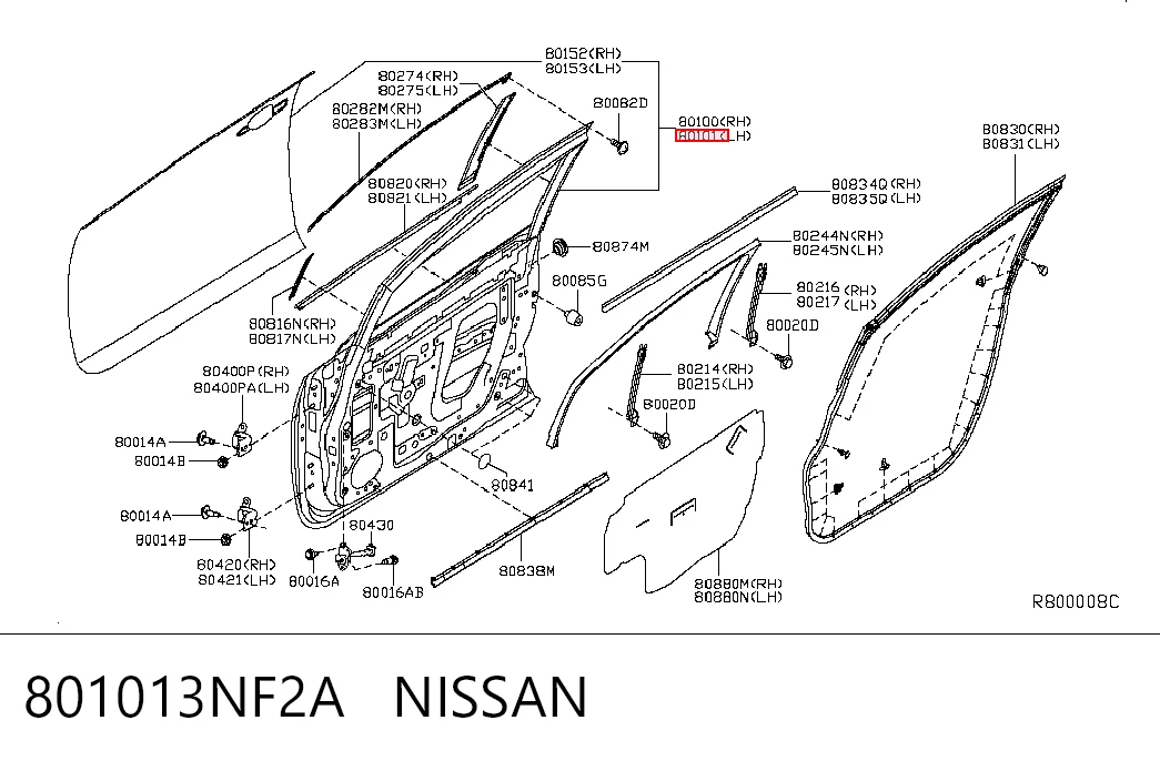 Передняя левая дверь Nissan LEAF I хэтчбек (ZE0U) (2012 - 2017) цена, от 380.08 USD