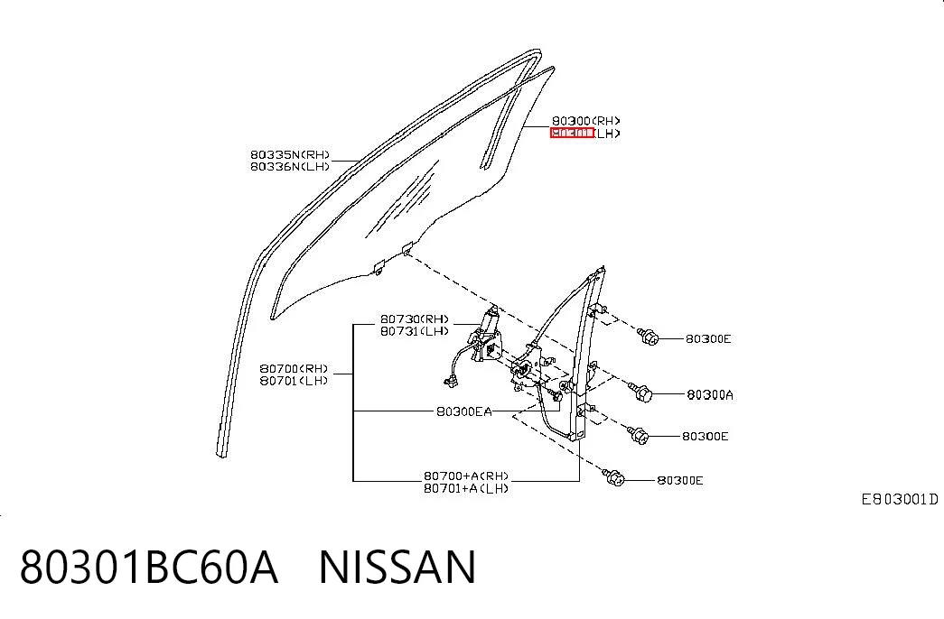 GS5008D301 XYG Стекло двери передней левой