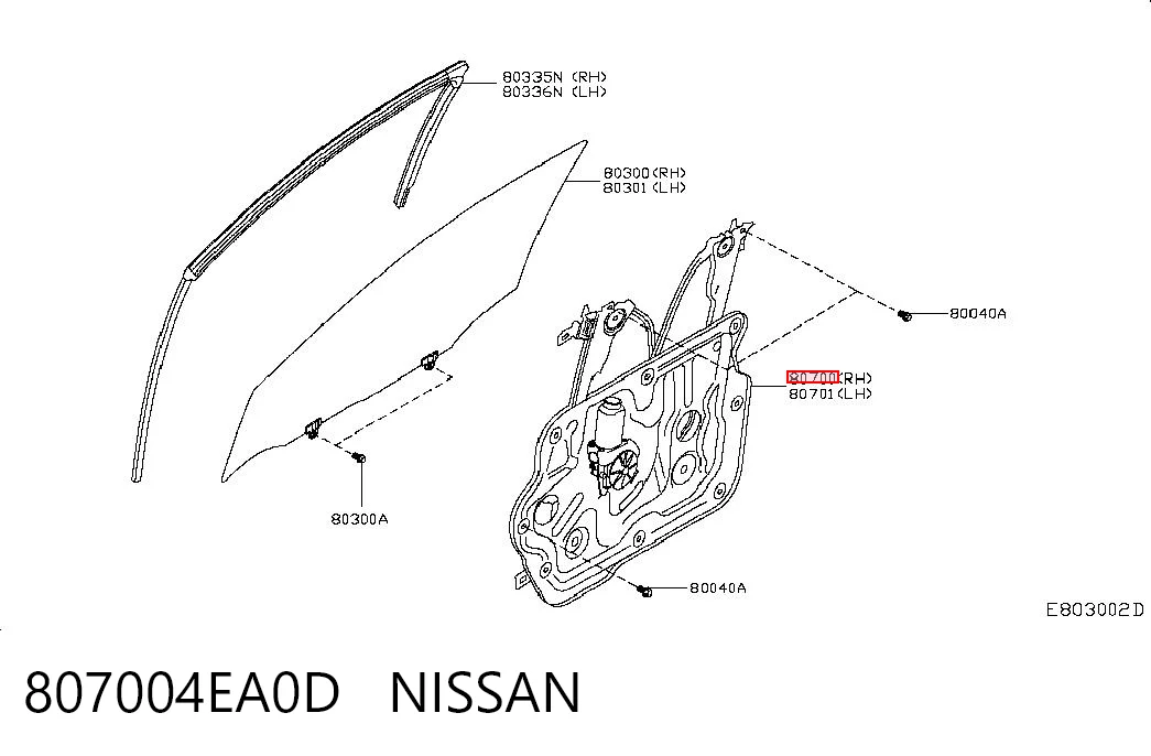 Стеклоподъемник передней правой двери Nissan Qashqai II внедорожник (J11) (2013 - 2021) цена, от 42.19 USD