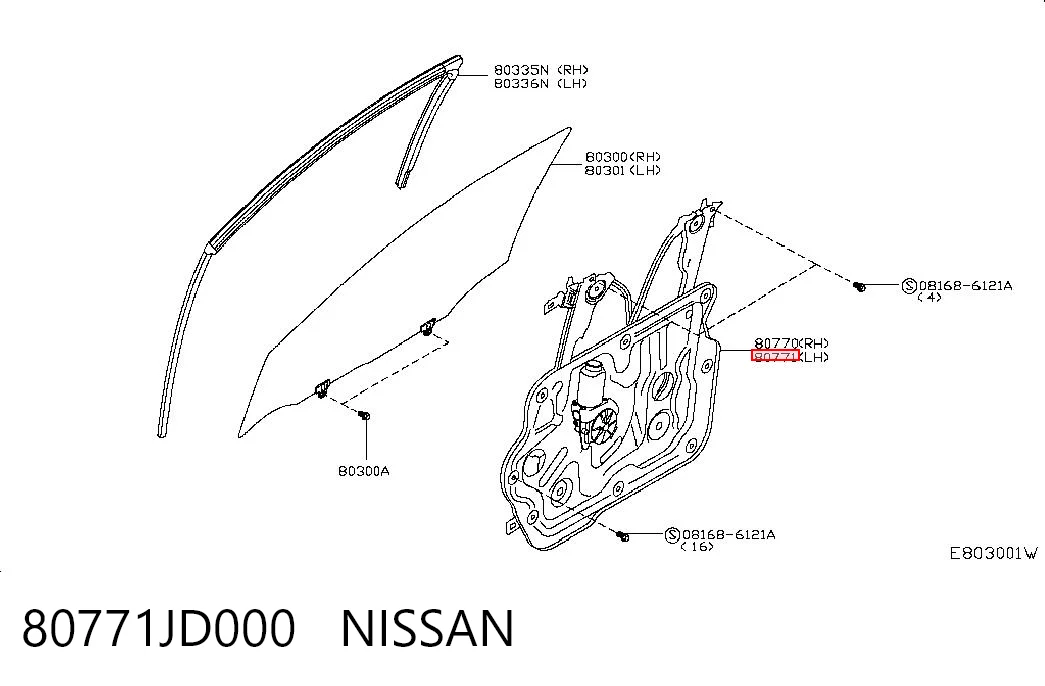  Стеклоподъемник передней левой двери Nissan Qashqai 1