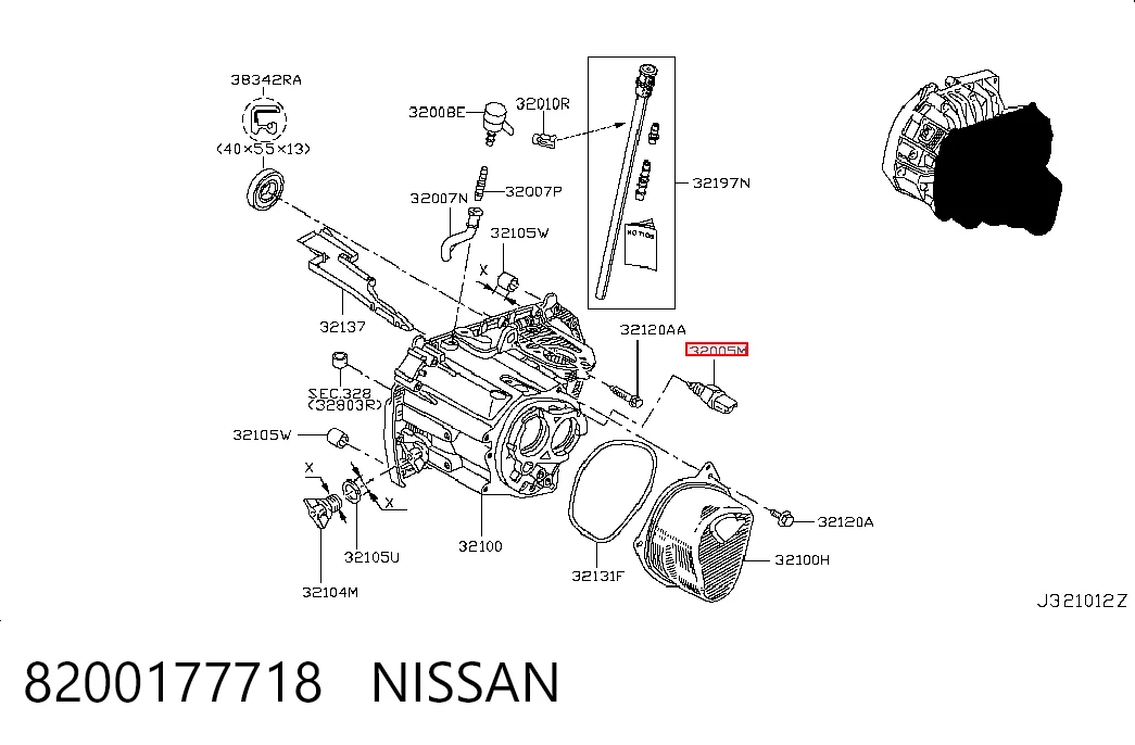 8200177718 Nissan/Infiniti Датчик включения фонарей заднего хода