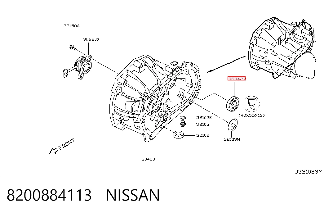 Сальник полуоси переднего моста Nissan Qashqai +2 I внедорожник (J10) (2007 - 2014) цена, от 7.34 USD