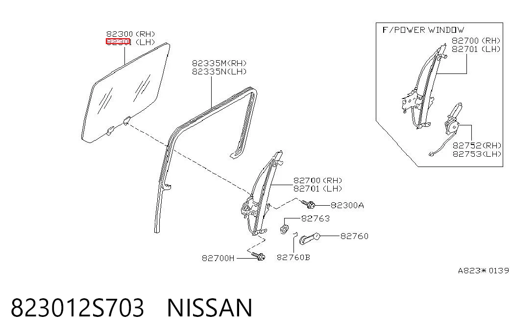 AB30676A XYG Стекло двери задней левой