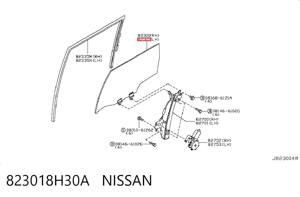 GS5012D303 XYG Стекло двери задней левой