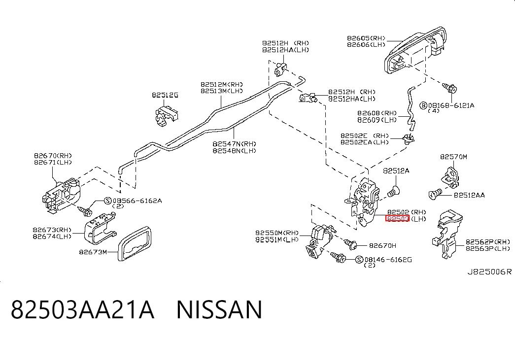 Замок двери задней левой на Nissan X-Trail  T30