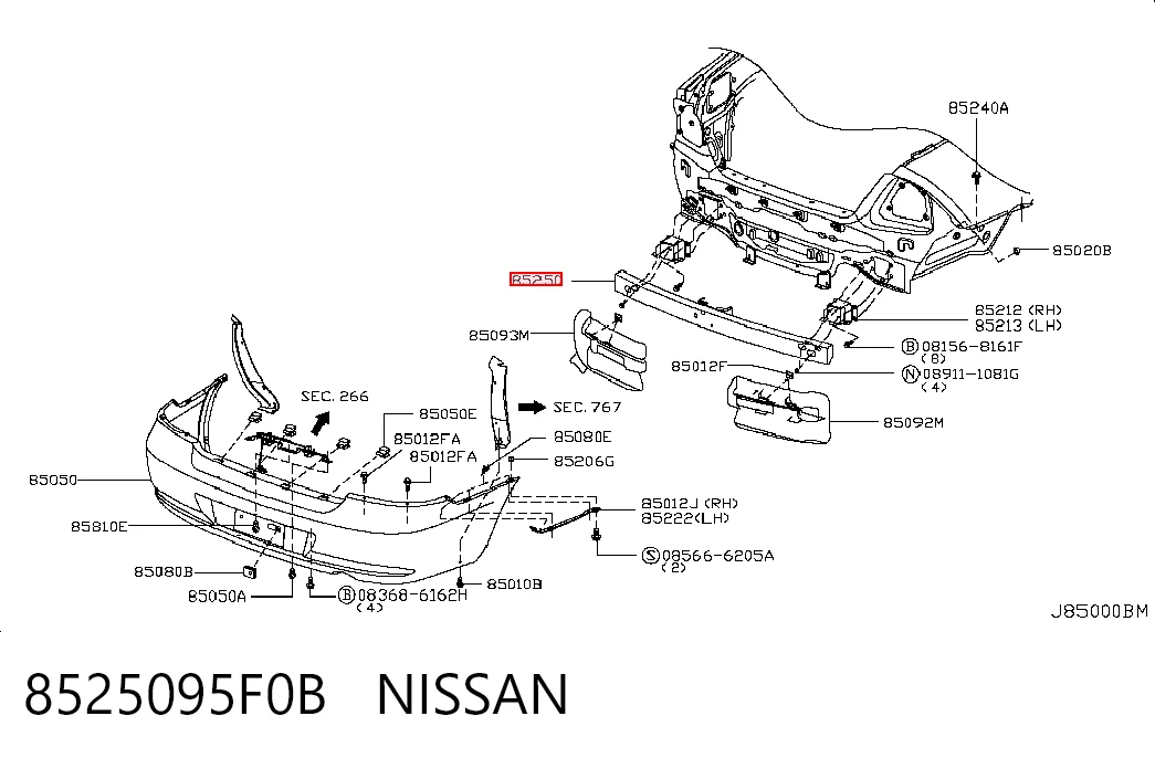 Швеллер заднего бампера на Nissan Almera CLASSIC B10RS