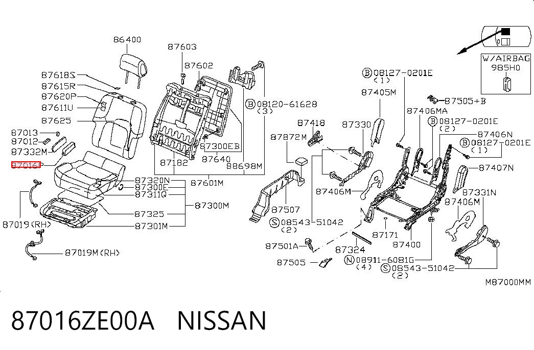 87016ZE00A Nissan/Infiniti