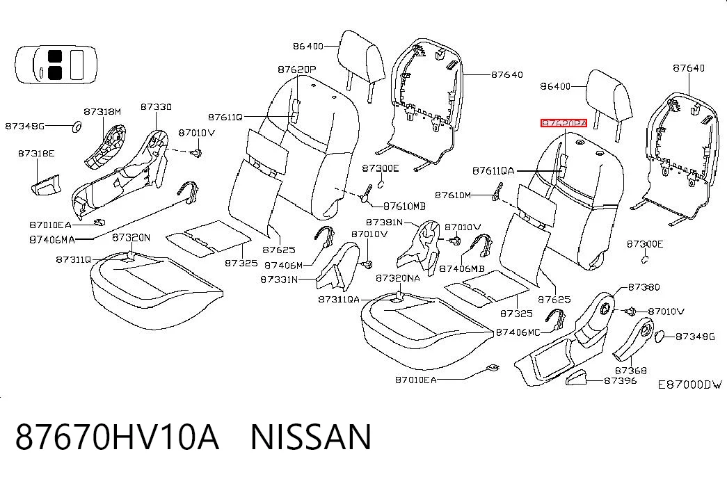 87670HV10A Nissan/Infiniti