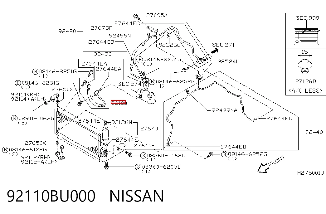 Конденсатор на Nissan Almera TINO V10