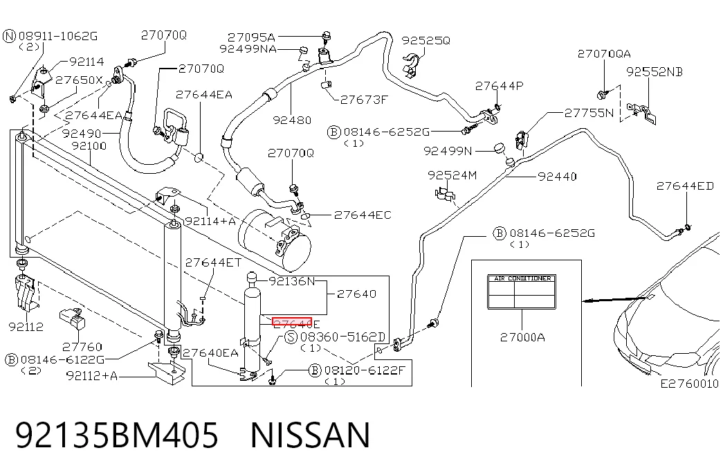 92135BM405 Nissan/Infiniti