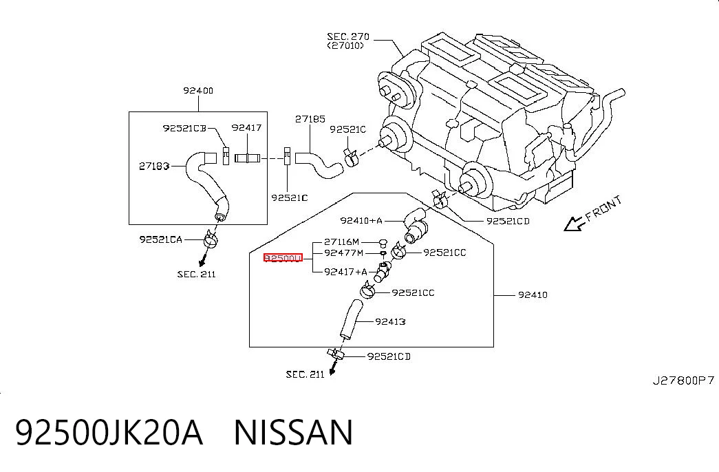 92500JK20A Nissan/Infiniti 