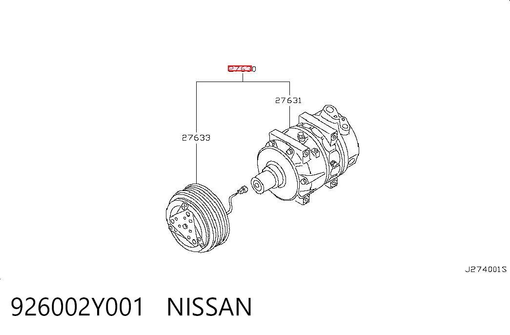 926002Y001 Nissan/Infiniti Компрессор хладагента