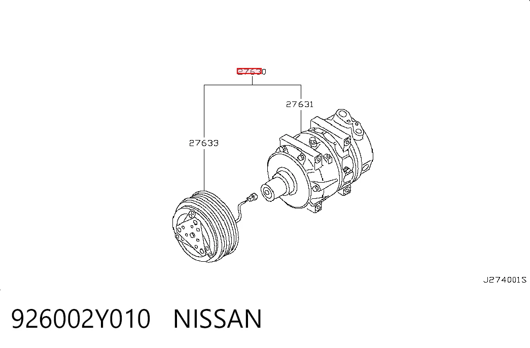 926002Y010 Nissan/Infiniti Компрессор хладагента