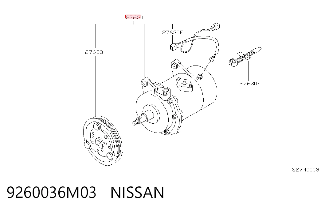  Компрессор кондиционера Nissan Terrano 2