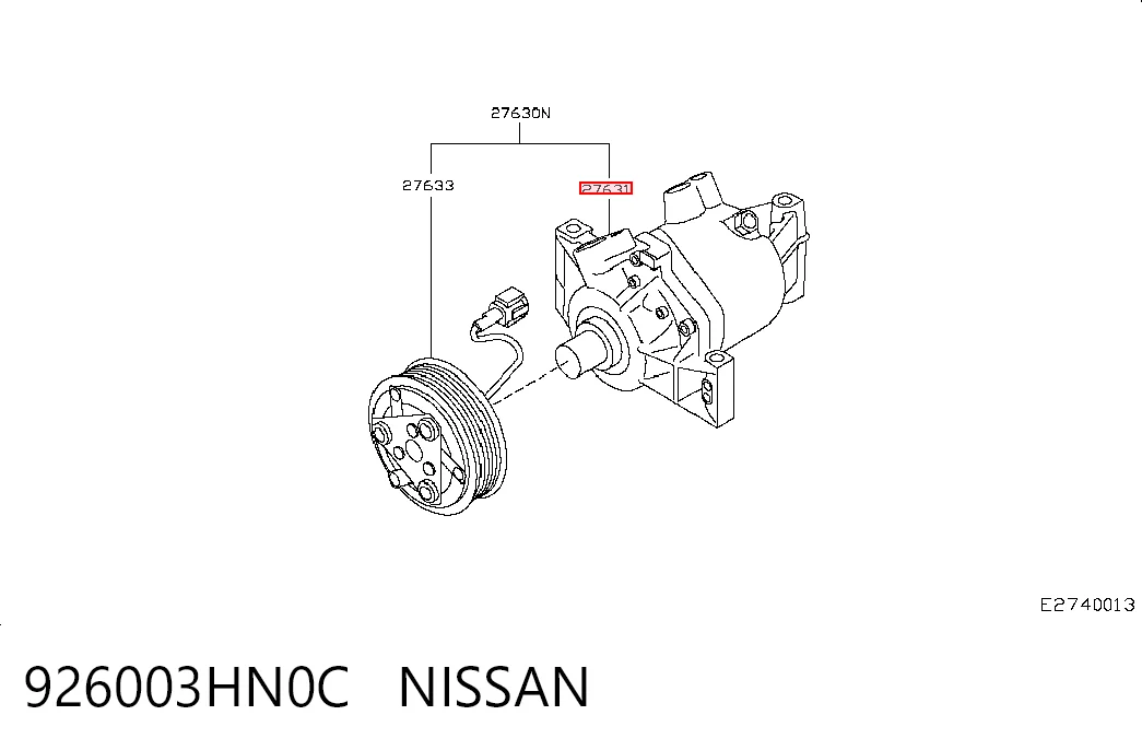 926003HN0C Nissan/Infiniti Компрессор хладагента