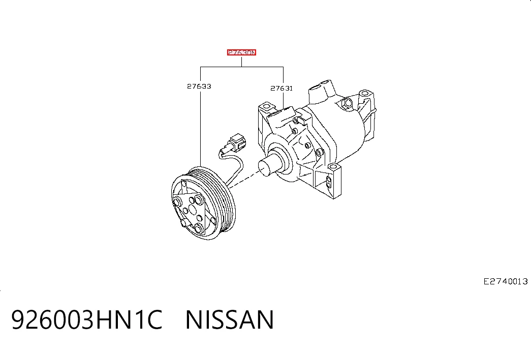 926003HN1C Nissan/Infiniti Компрессор хладагента