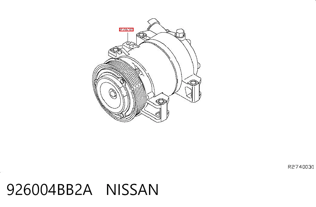 926004BB2A Nissan/Infiniti Компрессор хладагента