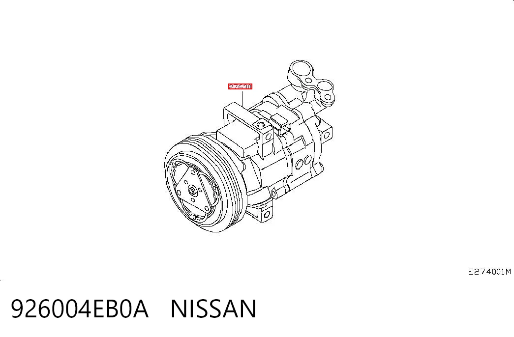 Компрессор хладагента на Nissan Qashqai II J11
