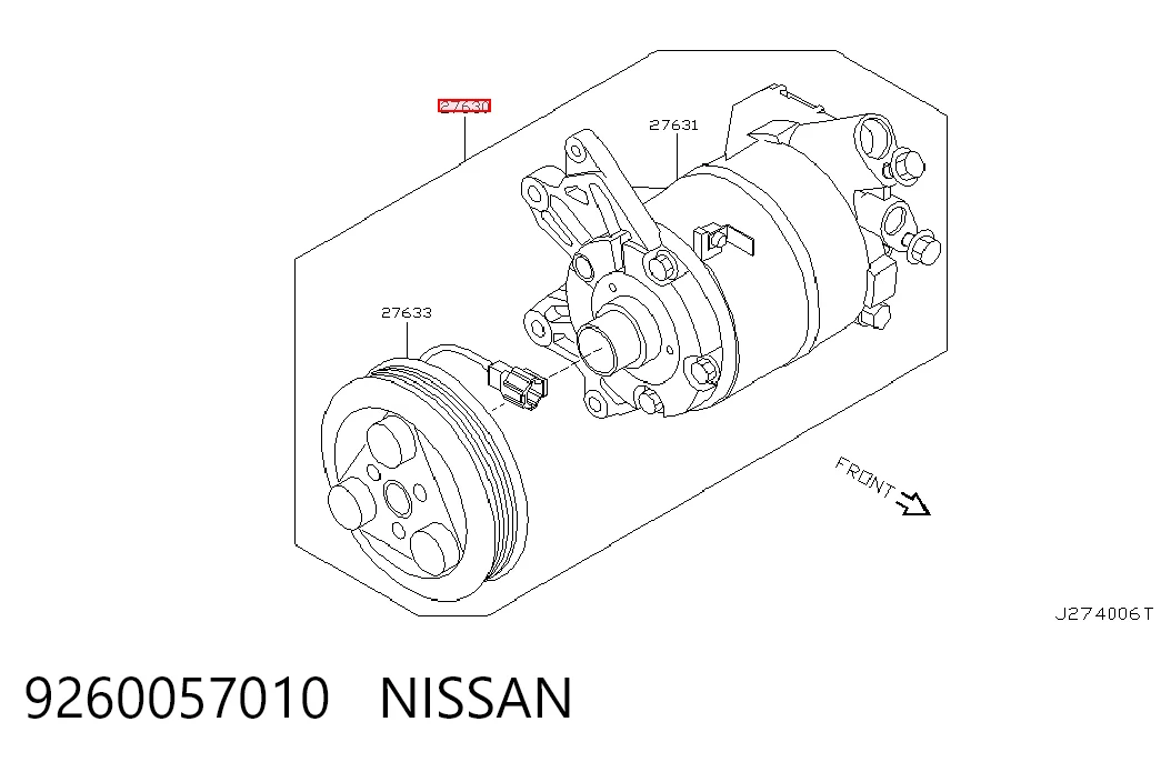 Компрессор хладагента на Nissan Teana  J31