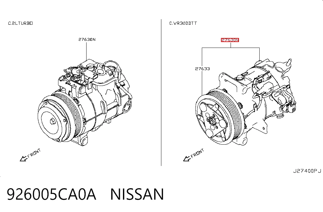 926005CA0A Nissan/Infiniti Компрессор хладагента