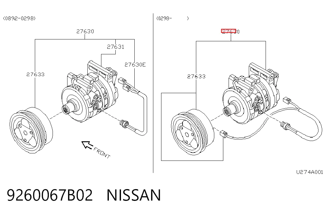  Компрессор кондиционера Nissan Micra 