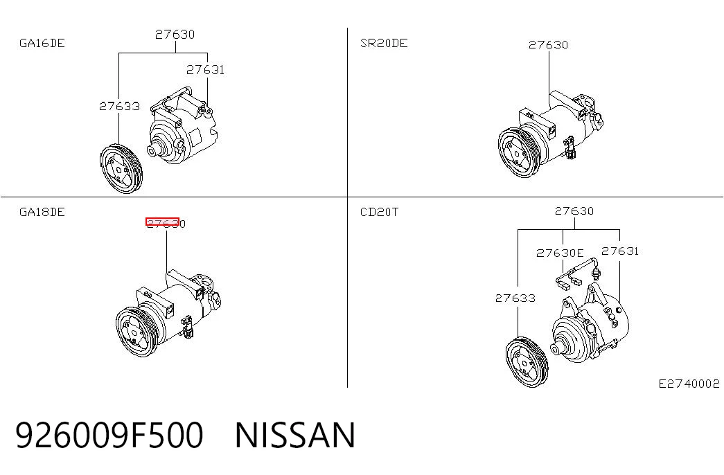 Купить Компрессор кондиционера Ниссан Альмера TINO V10