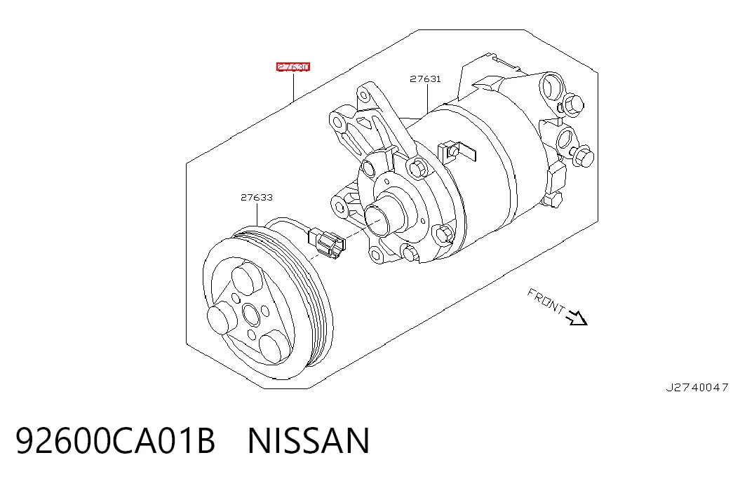 92600CA01B Nissan/Infiniti Компрессор хладагента