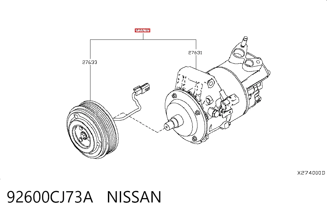 Компрессор хладагента на Nissan Tiida  C11X