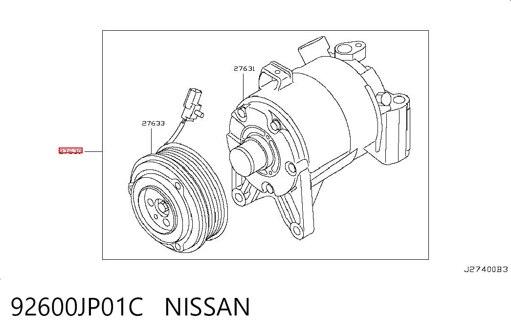92600JP01C Nissan/Infiniti Компрессор хладагента