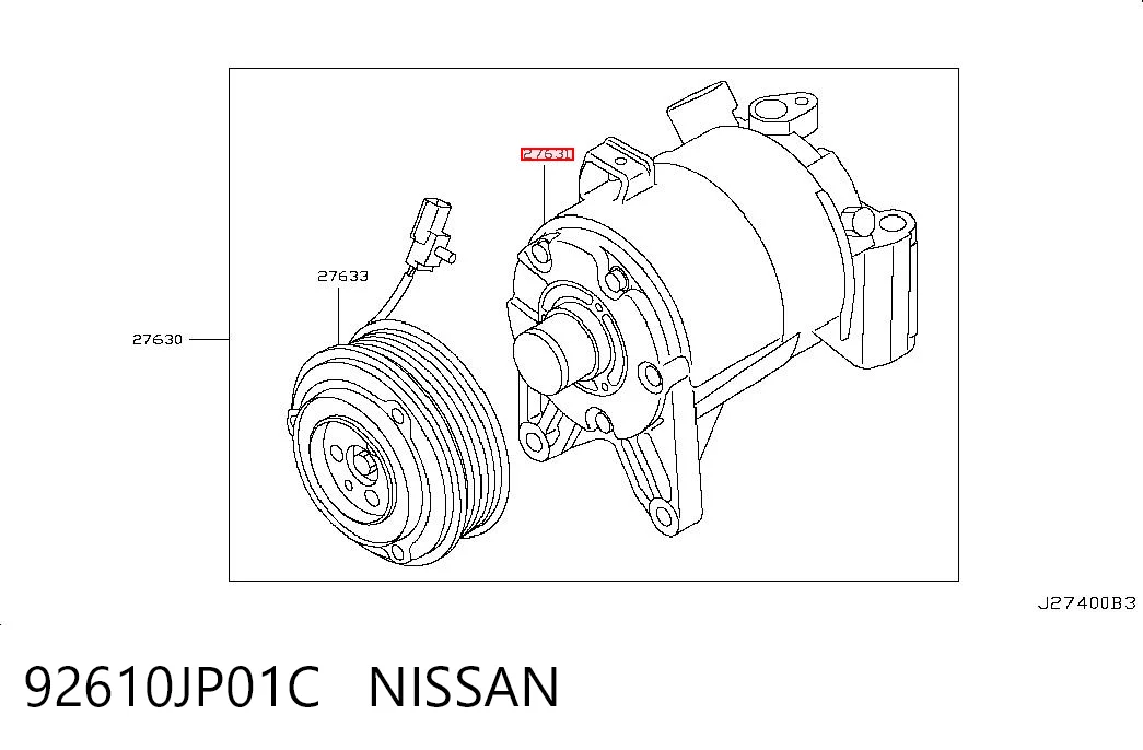 92610JP01C Nissan/Infiniti Компрессор хладагента