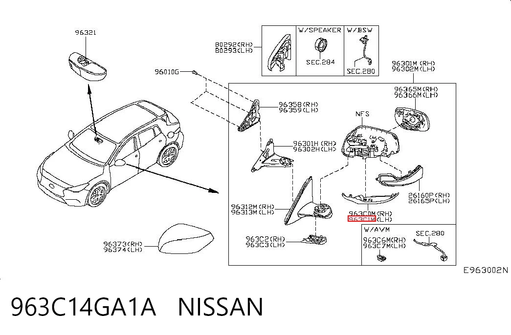 963C14GA1A Nissan/Infiniti