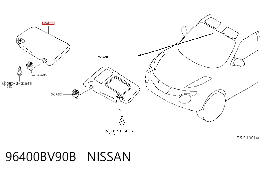 Козырек противосолнечный на Nissan JUKE JPN F15