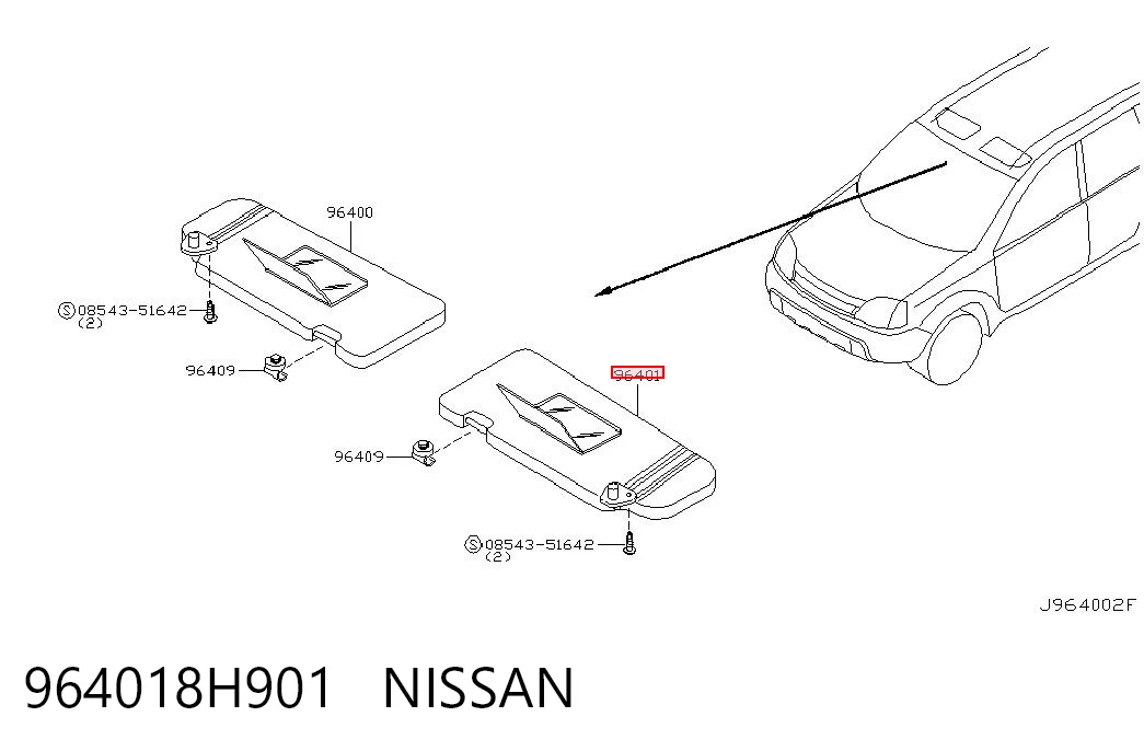 Козырек противосолнечный на Nissan X-Trail  T30