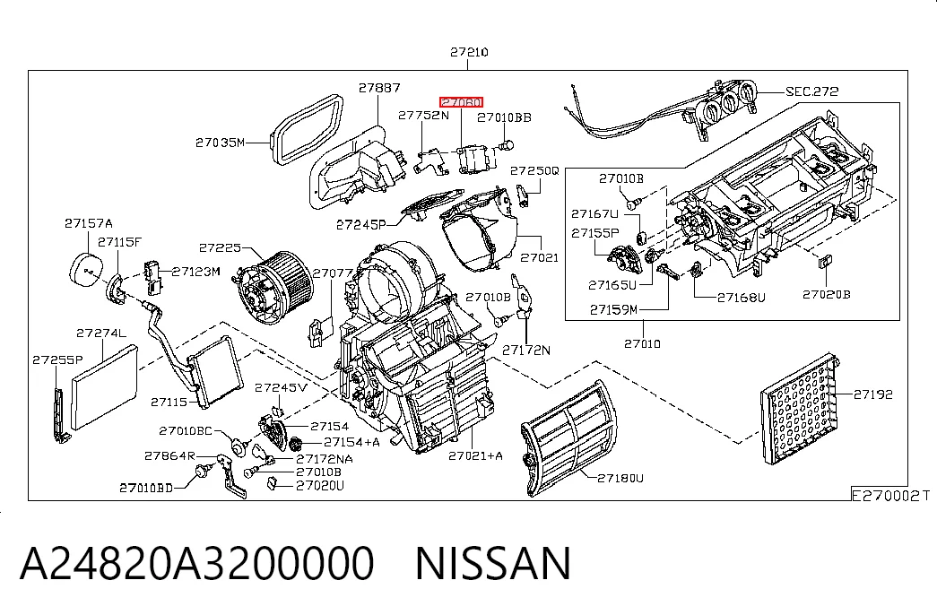 Привод системы автоматического управления отопителем на Nissan Qashqai I J10
