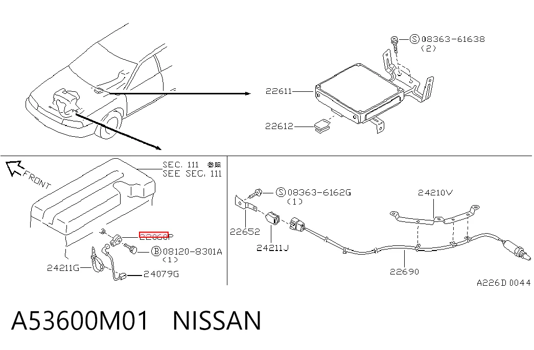 Датчик самовоспламенения на Nissan Almera I N15
