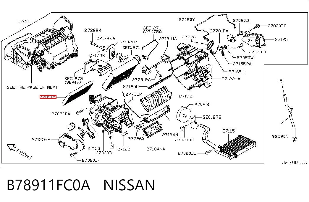 B78911FC0A Nissan/Infiniti Внутрисалонный фильтр