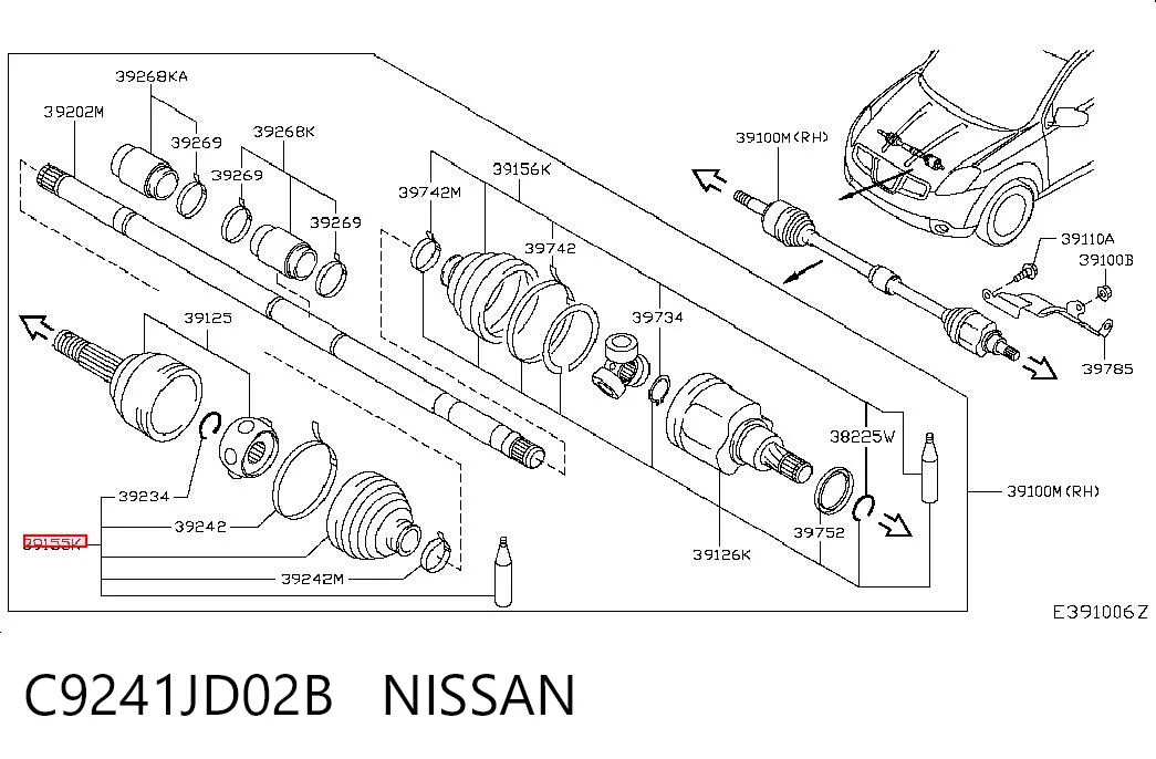 Чехол шруса Nissan Qashqai +2 I внедорожник (J10) (2007 - 2014) цена, от 17.20 USD