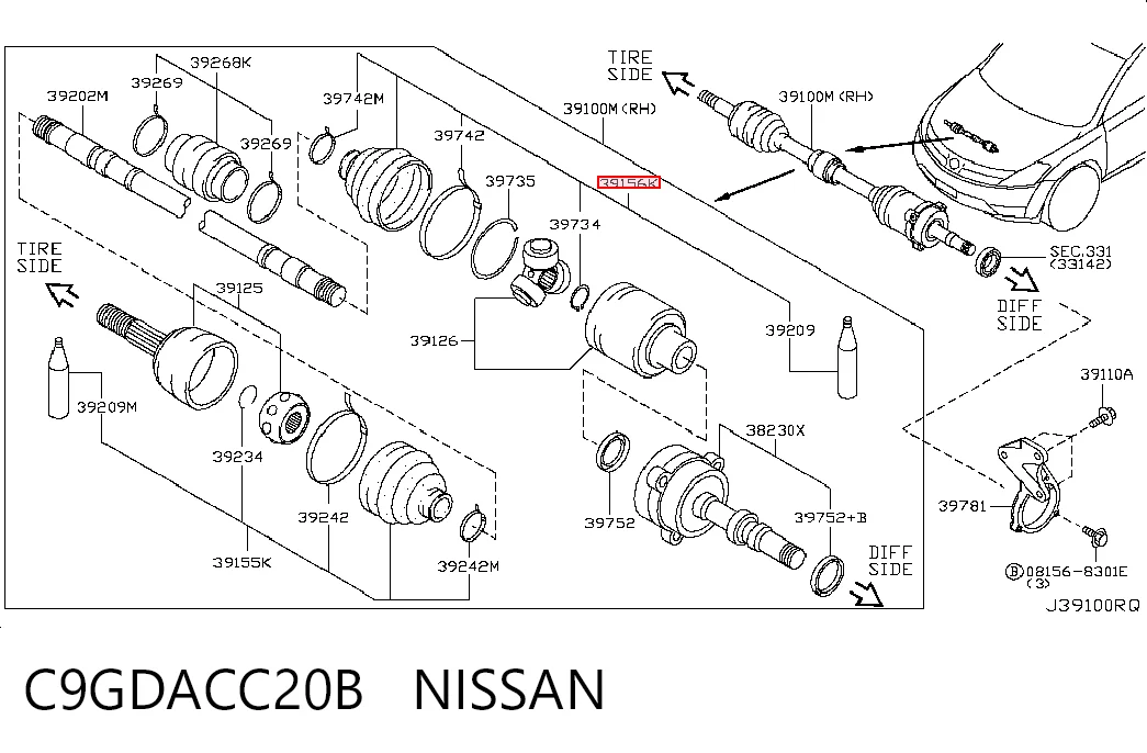 Пыльник ШРУСа внутренний NI0045 DAC