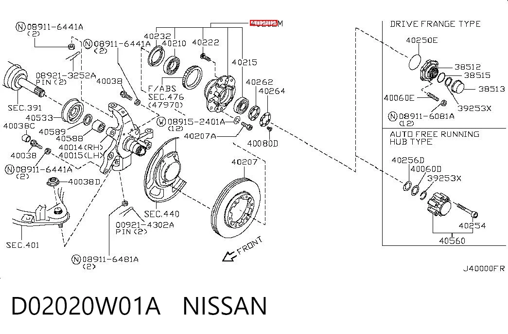 D02020W01A Nissan/Infiniti