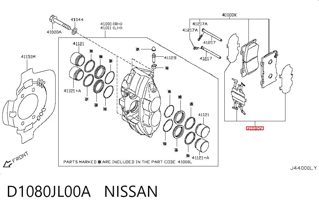 D1080JL00A Nissan/Infiniti Пластина крепления тормозной колодки