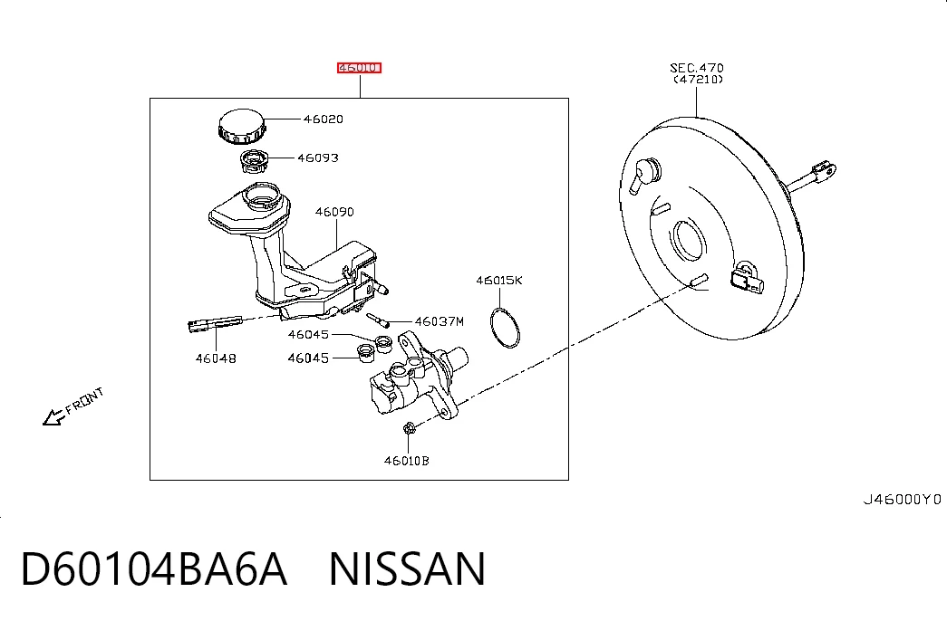 Цилиндр главный тормоза (гидротормозов) Nissan Qashqai II внедорожник (J11) (2013 - 2021) цена, от 14.09 USD