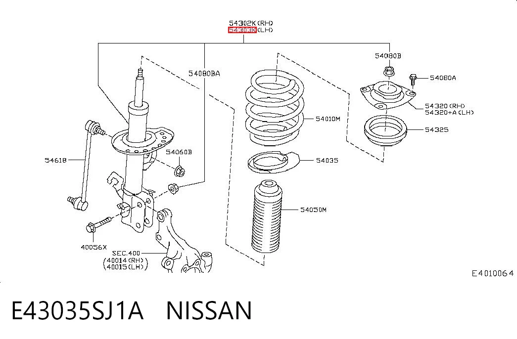 SSE43035SJ1A Sensen Амортизатор передний левый