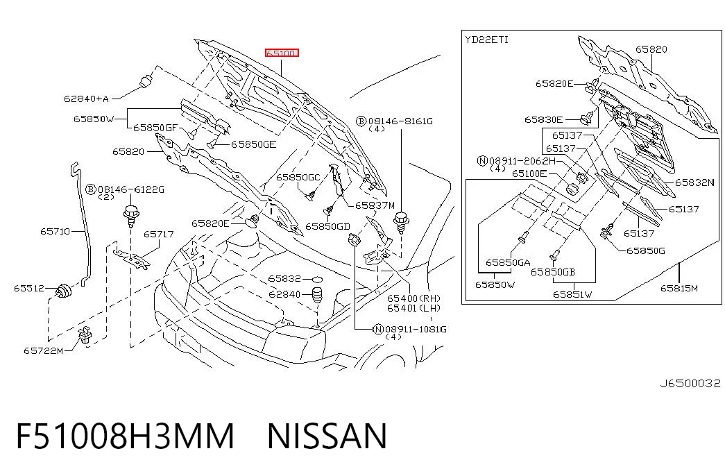 Капот на Nissan X-Trail  T30