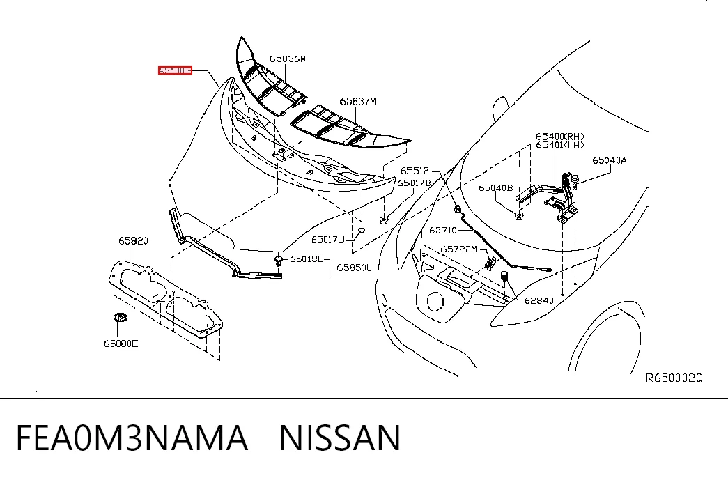  Капот Nissan LEAF 1