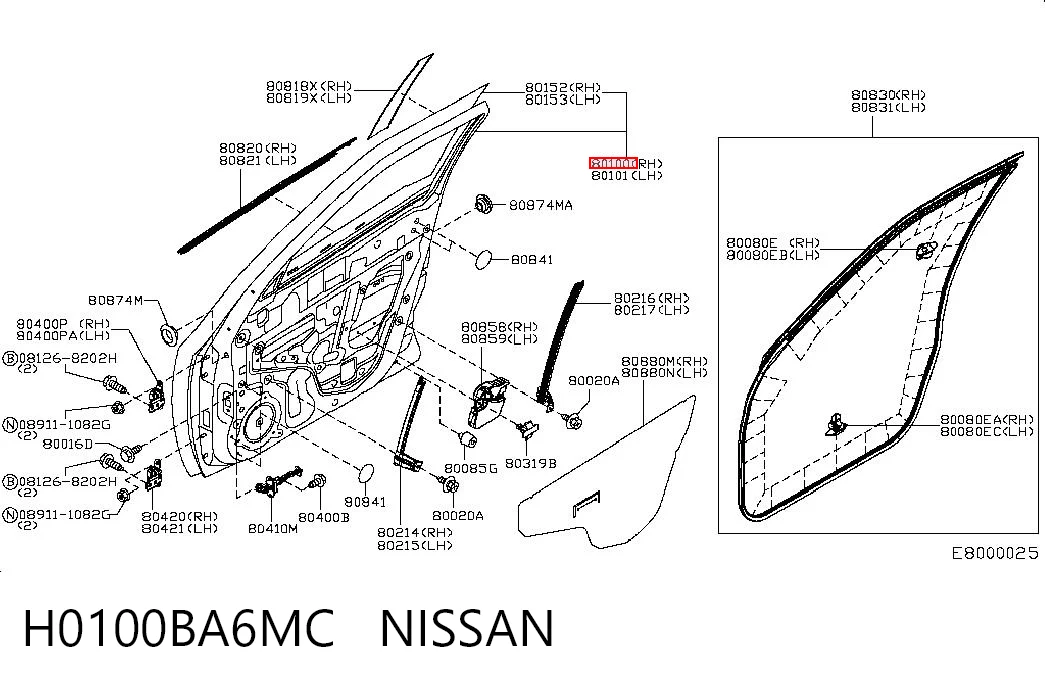 Купить Дверь передняя правая Ниссан Жук NMUK F15E