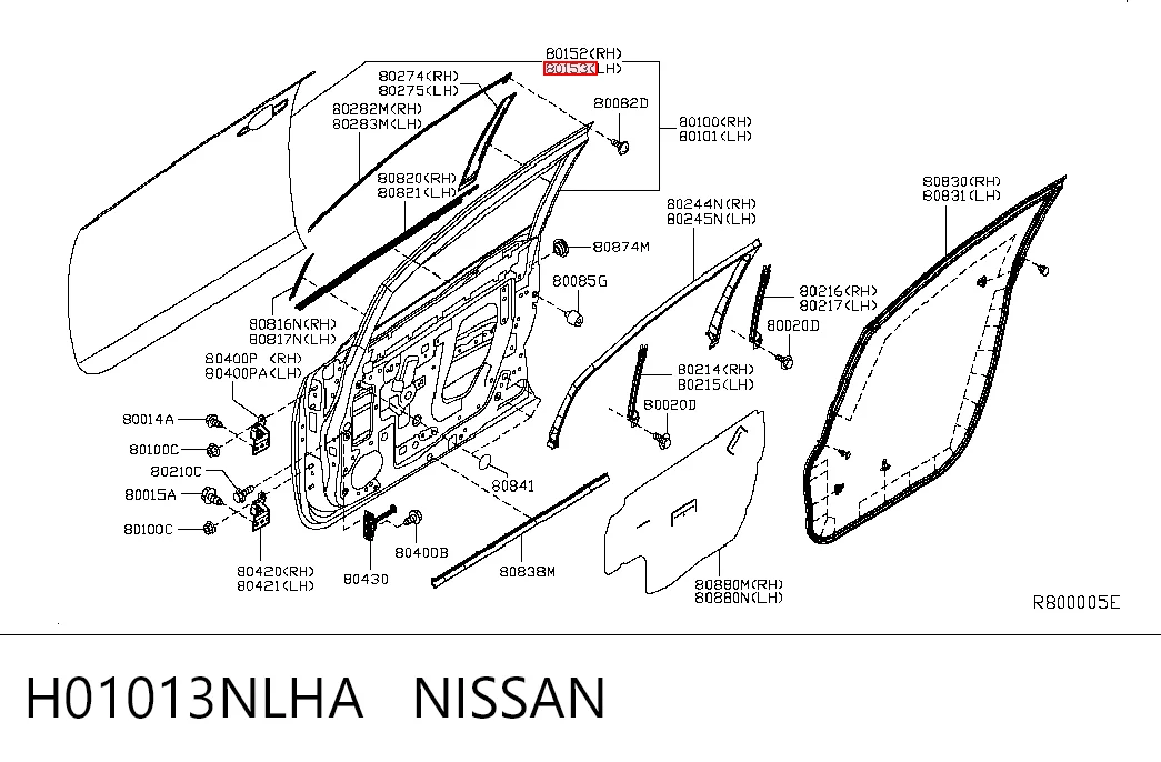 Водительская дверь на Nissan LEAF I ZE0